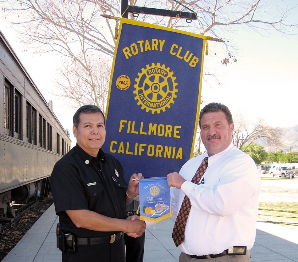 (l-r) New member Rigo Landeros with President Dave Wareham.