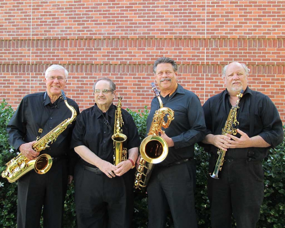 Saxomania. (l-r) Daniel Geeting, Don Nardone, Patrick Ingram and Richard Bunter.

