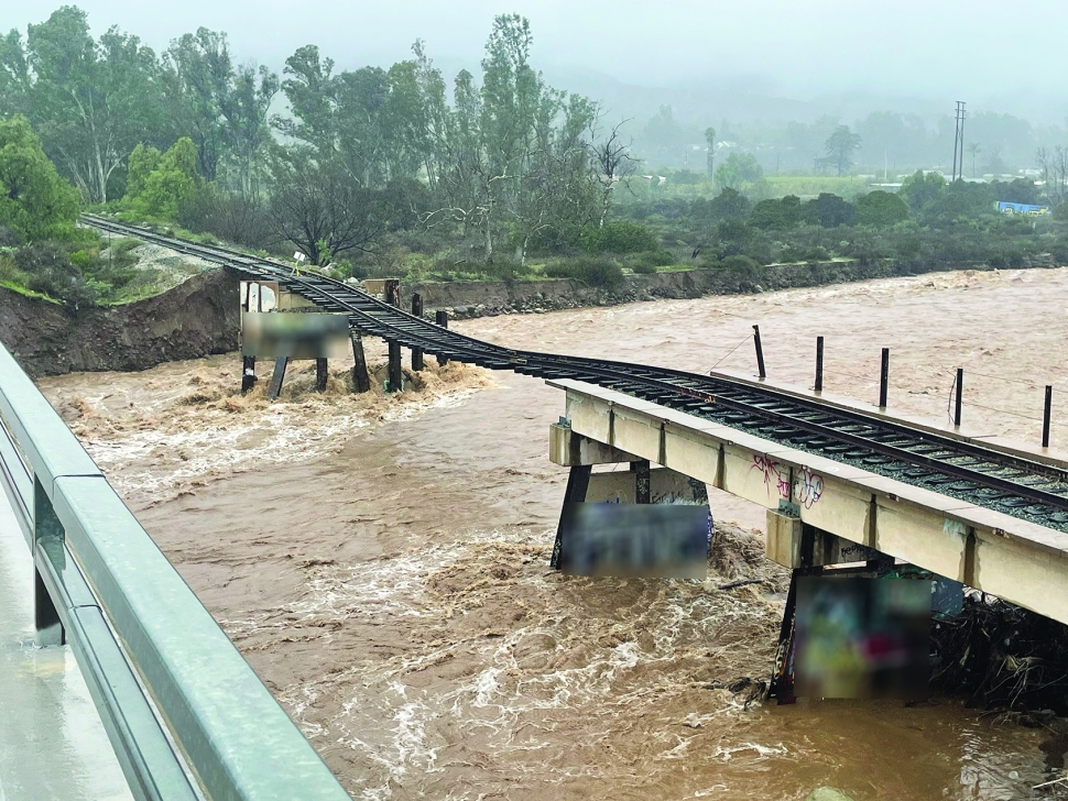 This week’s rains brought the season total to over 16 inches, filling Sespe Creek from bank to bank with a heavily muddied, fast moving waterflow. More rain is predicted into March. Photo credit Angel Esquivel-Fire photo_91. 