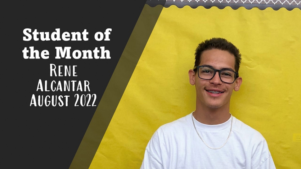We are proud to announce our August Student of the Month Rene Alcantar. We are very proud of his straight A’s and 100%’s in his classes. Not only does he maintain great grades, but he always steps up to help out and demonstrates Warrior P.R.I.D.E. every day. This senior has a bright future ahead of him! Courtesy blog.fillmoreusd.org