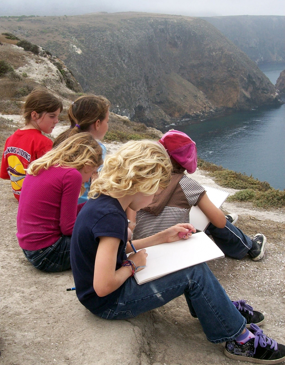 Sketching at Inspiration Point.
