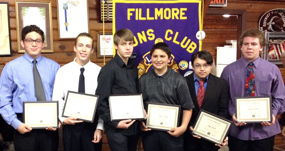 Student Speaker Contestants: J. Donovan Mitchell, Nick Johnson, Michael Mayhew, Diego Jacinto, Jacob Brooks and Wesley Brecheen