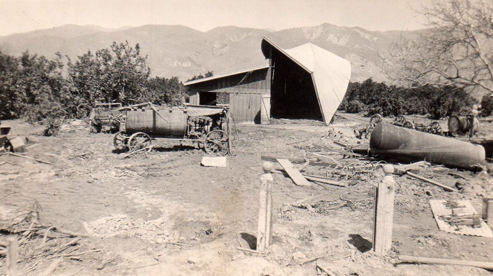 Above is the Chaney Ranch on Guiberson Road, after the flood hit.