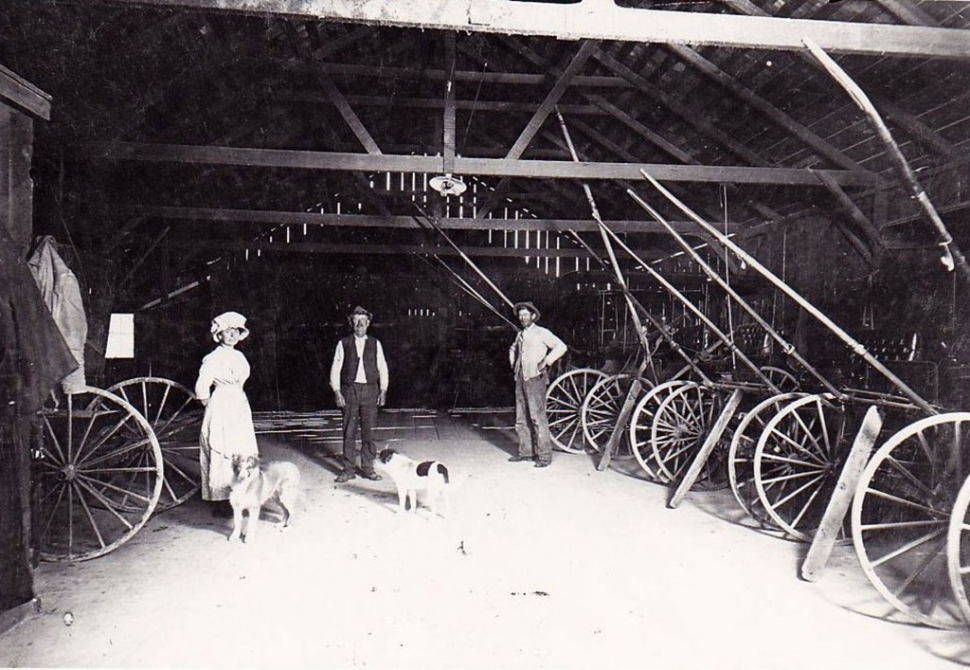 Interior of Moore’s Stables owned by Billy Moore along with all his rigs available for rental. 