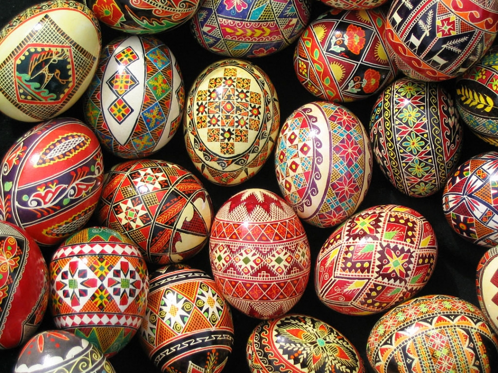 Ukrainian traditional decorated eggs from artist/photographer Bernadette DiPietro's private collection