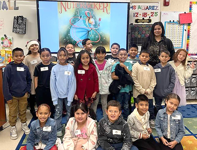 Mountain Vista Elementary Principal Christine McDaniels said, “Mrs. Alvarez’s 1st graders went to see the Nutcracker Ballet. Happy Holidays from the Wildcats!” Courtesy https://www.facebook.com/504261341700301/posts/1427950042664755.