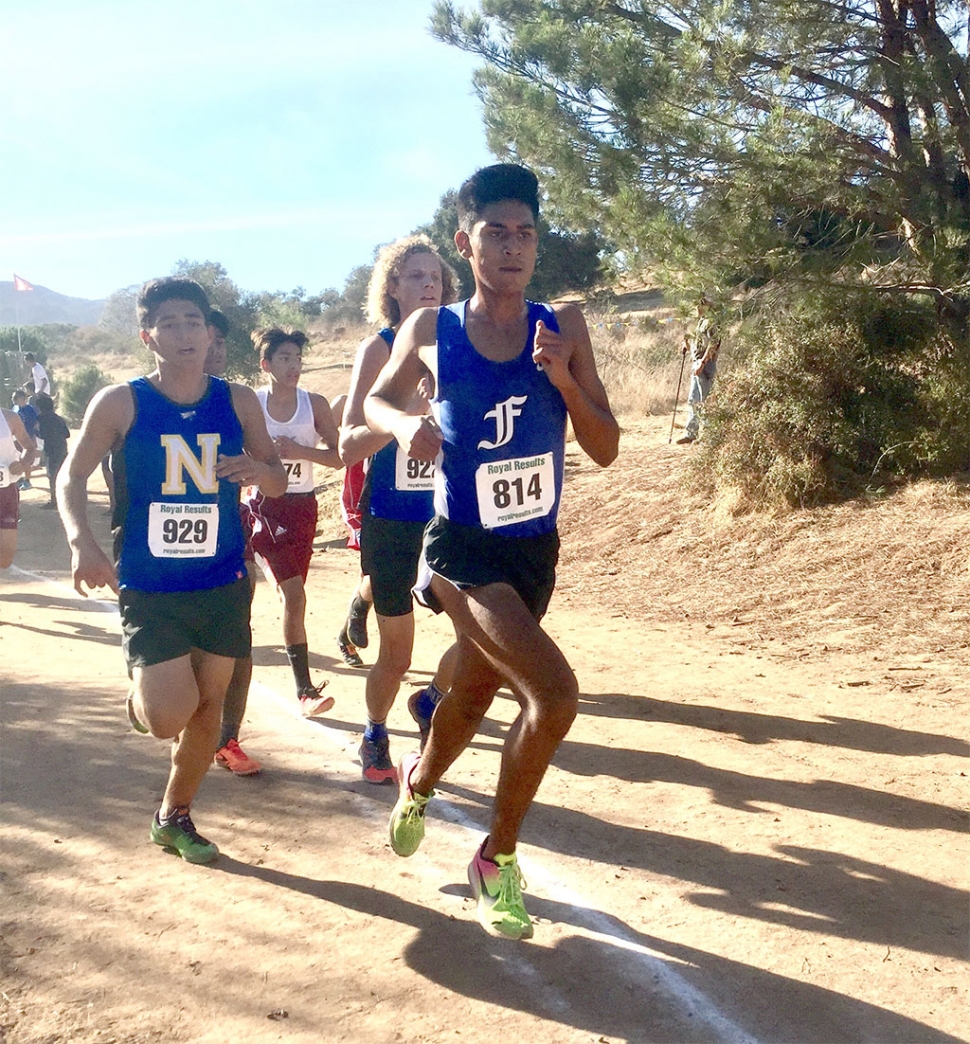 Nick Villela leads the Flashes in a victory as the first ever Citrus Coast League Championships. Photos courtesy Coach Kim Tafoya.