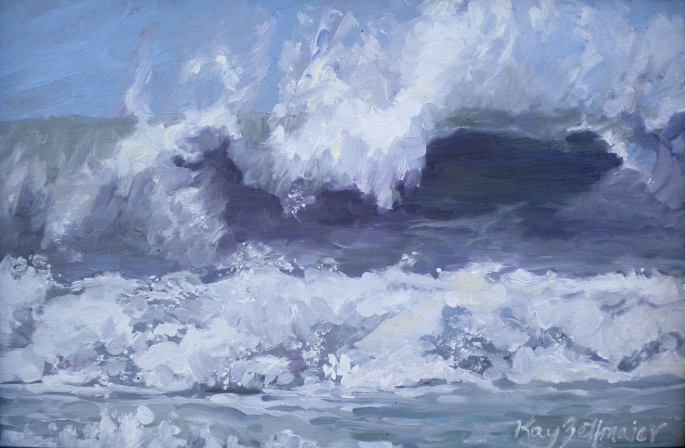 “El Nino at Pierpont” oil painting by Kay Zetlmaier.