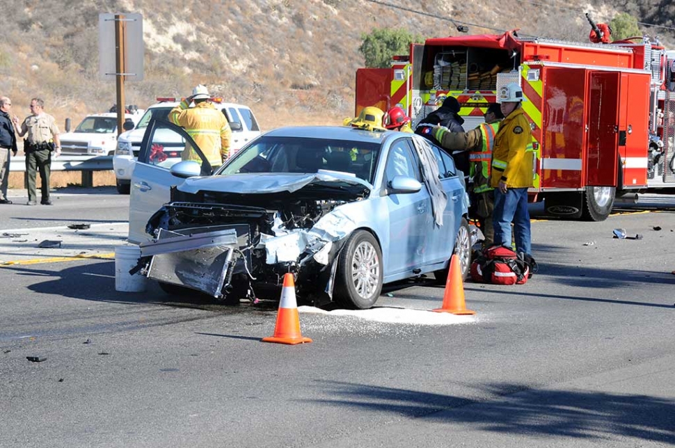 On Thursday, December 30th, at about 12:10pm, the Fillmore Police Department, the Fillmore Fire Department, the Ventura County Fire Department, and American Medical Response personnel responded to a two-vehicle, injury traffic collision in the 200 block of East Telegraph Rd. (SR 126), Fillmore, in front of the El Dorado Mobile Estates. They found that Iris Martin, 87, a resident of the El Dorado Estates, had failed to yield to on-coming traffic as she attempted to turn left onto East Telegraph Rd. from the mobile home park. Her vehicle collided with a vehicle, driven by Michael Sparkuhl, 70 of Santa Paula, who was traveling eastbound on East Telegraph Rd. Martin’s vehicle came to rest in the eastbound traffic lanes, while Sparkuhl’s vehicle crossed westbound traffic lanes and came to rest against a guardrail along the north side of the highway. Martin, Sparkuhl, and Sparkuhl’s wife, Deborah, 65, were treated at the scene by EMS personnel and transported to a local hospital with minor injuries. Prepared by: Sergeant Kevin Vaden