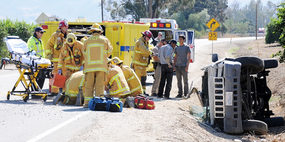 Sunday, at approximately 2 p.m. a single vehicle accident occurred on Old Telephone Road. The female driver of a Jeep SUV heading westward lost control of her vehicle and crashed into the north drain ditch. She was transferred by ambulance to an undesignated hospital with undetermined injuries.