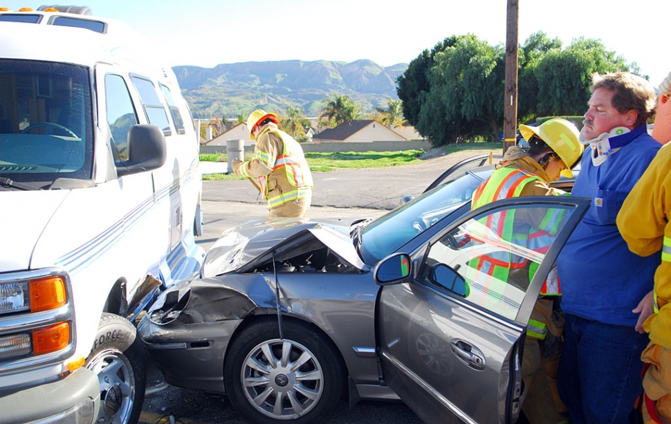 A van leaving Margaret’s Cocina on Highway 126 was broadsided by an eastbound car, Tuesday at approximately 2PM.