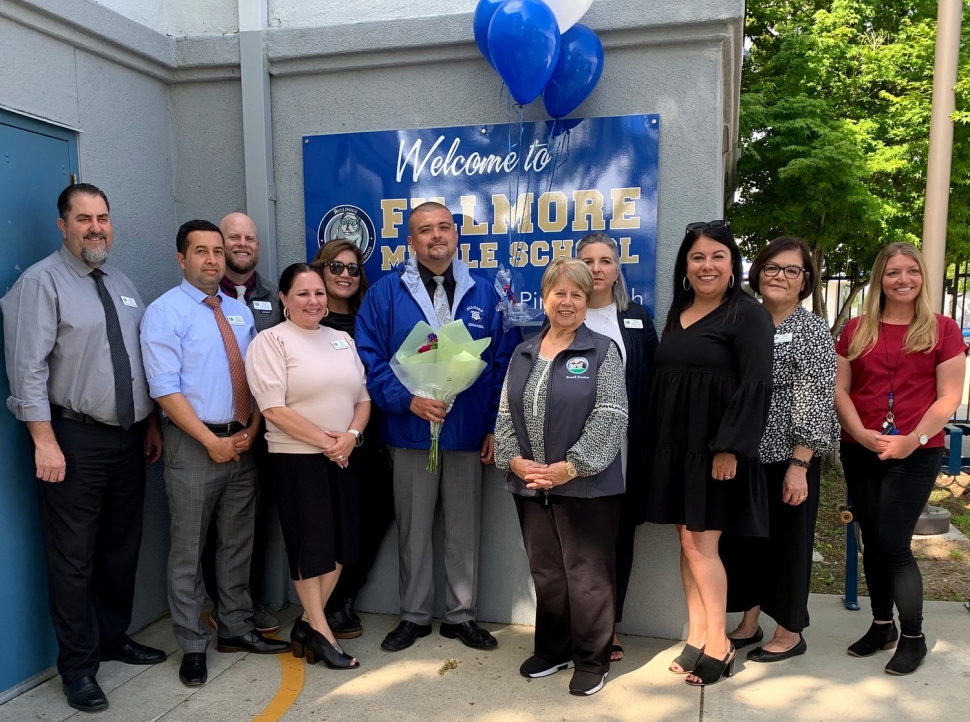 FMS Principal Carlos Valdovinos named Administrator of the Year. Photo courtesy https:/
/www.blog.fillmoreusd.org/fillmore-unified-school-district-blog/2023/5/22/carlosvaldovinos-administrator-of-the-year-336cc.