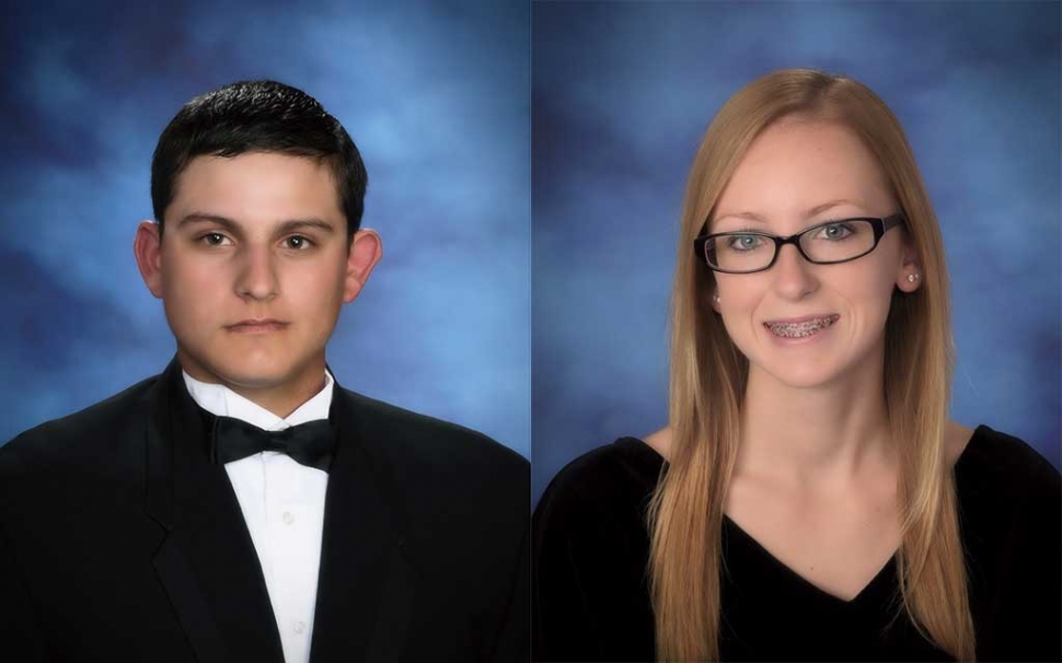 (l-r) Winner of the Balden/Scanlin Scholarship Tatem Forsberg and winner of the Balden/Scanlin Scholarship Taylor Brown.