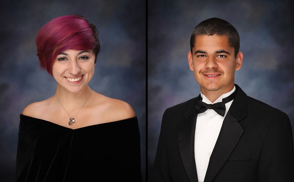 (l-r) Daisy Cota, FHS Alumni Scholarship and Emilio Hernandez, FHS Alumni Scanlin-Baldin Scholarship