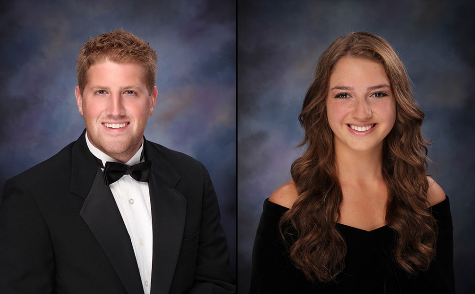 (l-r) Chad Petuoglu, FHS Alumni Scanlin-Baldin Scholarship and Grace Reilley, FHS Alumni Scanlin-Baldin Scholarship