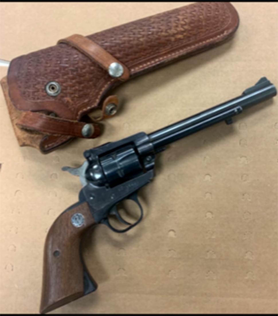 Pictured is the unregistered revolver handgun found in possession of Ismael Hernandez, 31 of Fillmore, at the time police conducted their investigation. Photo credit Ventura County Sheriff’s Department.