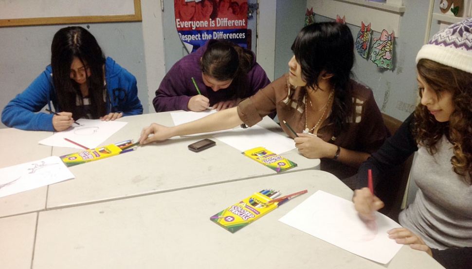 Art lessons are on Wednesday afternoons, for different age groups ranging from Kindergarten to 5th grade.