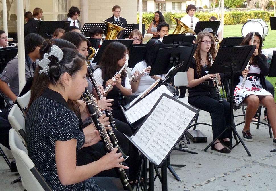The Fillmore High School Jazz Band performed for the public during the Art Show.