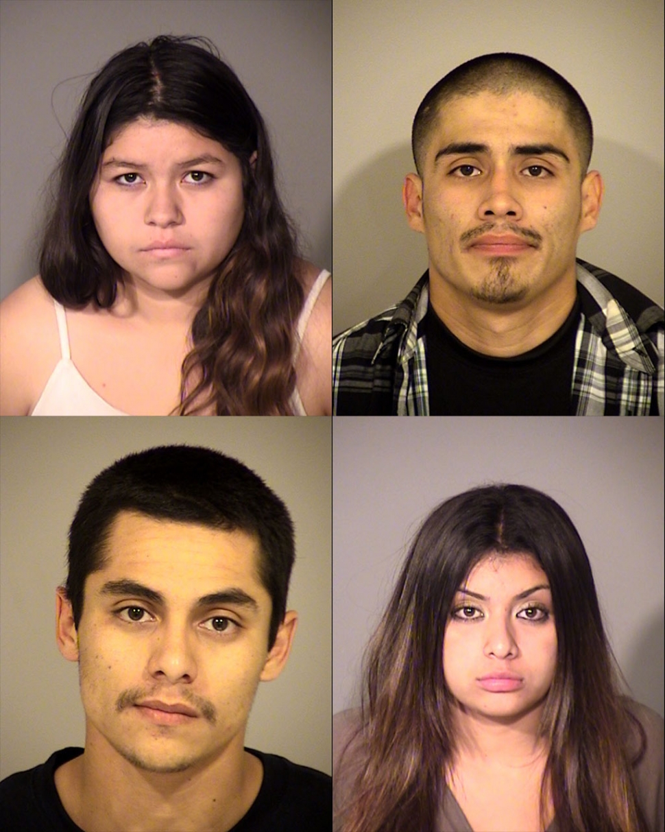 (clockwise) Angelique Murillo, 18 of Fillmore, Guillermo Vargas, 21 of Fillmore, Rudy Mora, 22 of Santa Paula, Ashley Covarrubias, 18 of Fillmore.