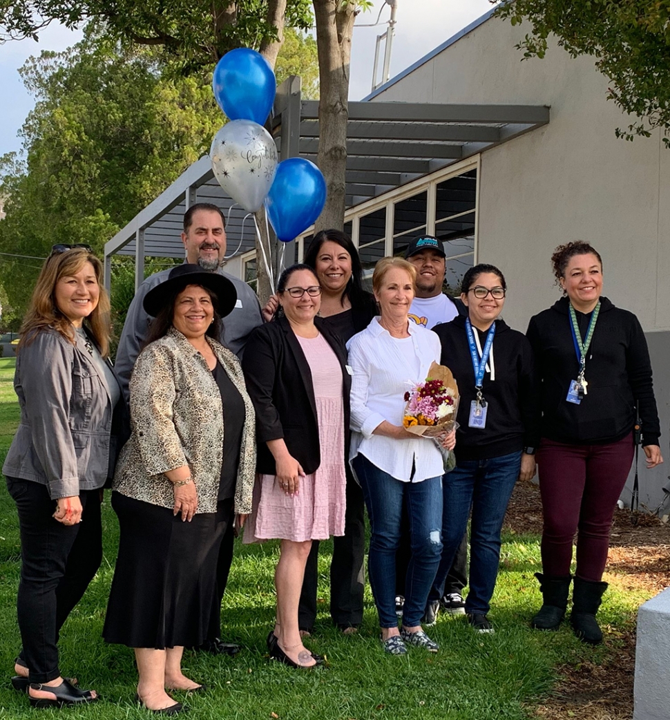 Classified Staff Member of the Year, Luanne Brock, Office Manager, San Cayetano School.