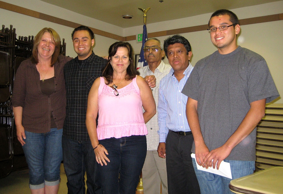 (l-r) Pam Piche, Alan Ruiz, Sandy Stover, Danny Golson, Fredy Galan, Luis Montejano.
