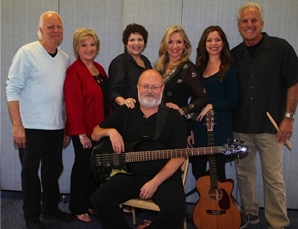 The Nanas and the Papas – (standing) Jimmy Calire, Connie Woodson, Fern Barishman, Candace Delbo, Patricia Cardinali, Ken Delbo (seated) JB White.