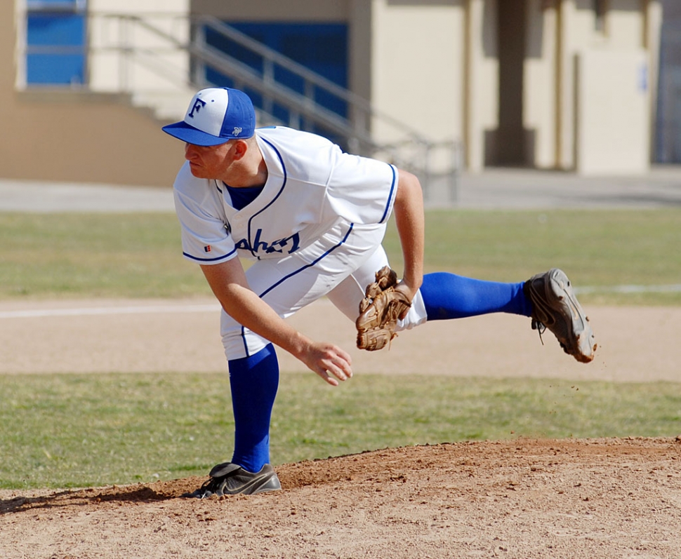 Tanner Carpenter pitched five innings against Santa Paula, April 9th allowing only two runs.