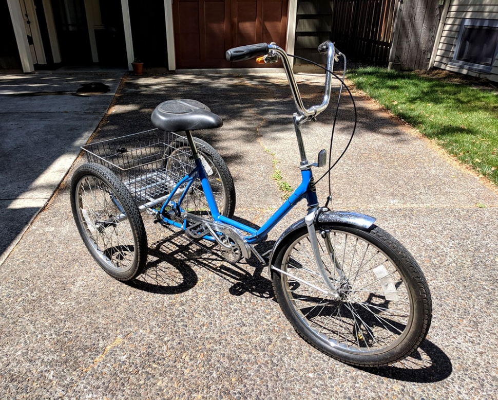 3-wheel adult tricycle missing from the El Dorado Mobile Home Park. The bike is similar to the one pictured with basket on back. It is owned by park resident Dennis, who is handicapped and uses it to ride around the park, greeting everyone. Dennis is well-known and liked in the park. To help some of the elderly residents he picks up their mail every day and delivers it to them ON HIS BIKE. While out on a ride last week he left it unattended for a few minutes outside the clubhouse and it was gone when he came out. We are asking everyone to watch for Dennis's bike around town and please call us if you spot it. This is a sweet young man who needs some good news for Christmas. You may call the Gazette at 805-524-2481 with any information.