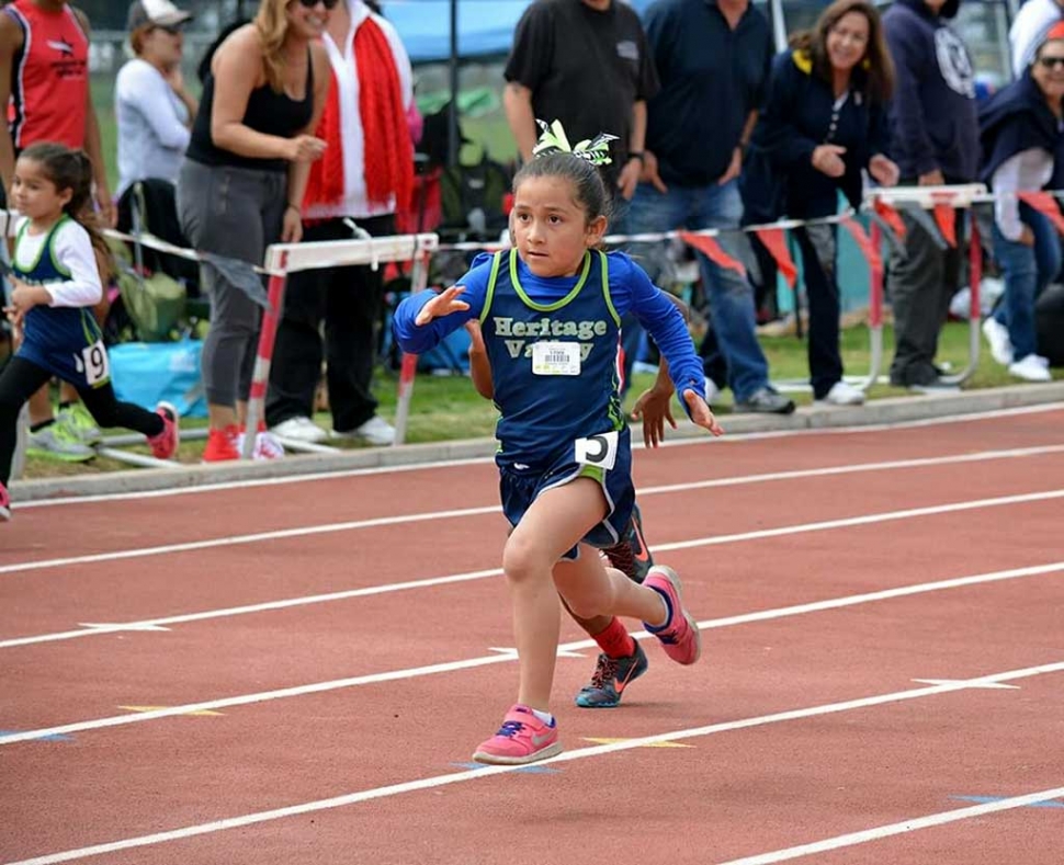 Jasmine Gonzales helped her team get 2nd in the 4X100 meter relay Saturday in the Gremlin girl division.