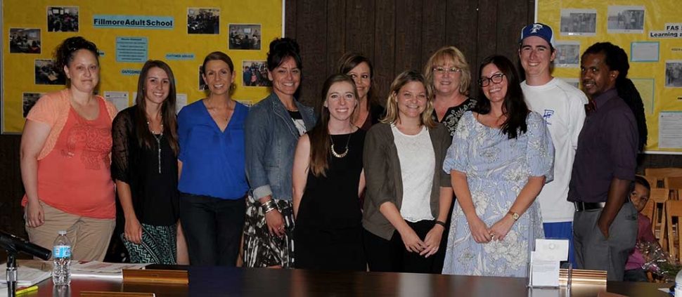 At Tuesday night’s school board meeting Fillmore Unified recognized this year’s new staff members.