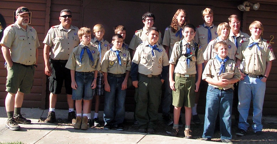 Scouts and leaders from Troop 406 get ready for a week in the Sierras at Camp Whitsett. They left a week ago last Sunday morning and returned last Saturday.