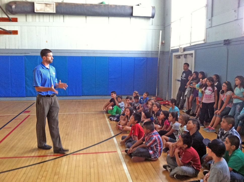 Snag Golf is a fun way to teach the mechanics of the game of golf. Joel Pyron, Head Pro at Elkins Golf Course is meeting for a series of lessons at the Boys & Girls Club to excite our youth about the sport of golf. This way of teaching can be done indoors and is very effective.