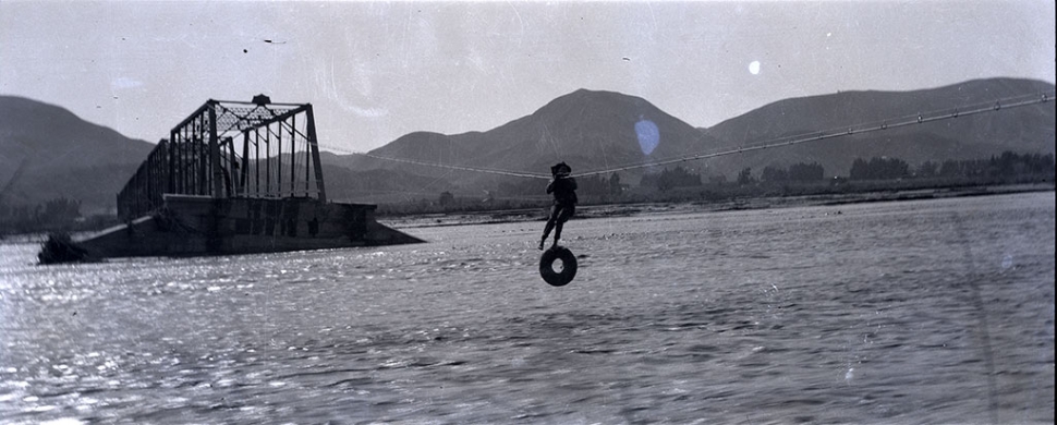 1938 Crossing Santa Clara River.