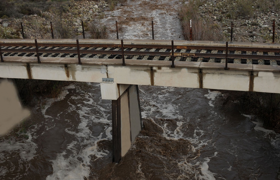 The mighty Sespe River was flowing again this week after the weekend rain.