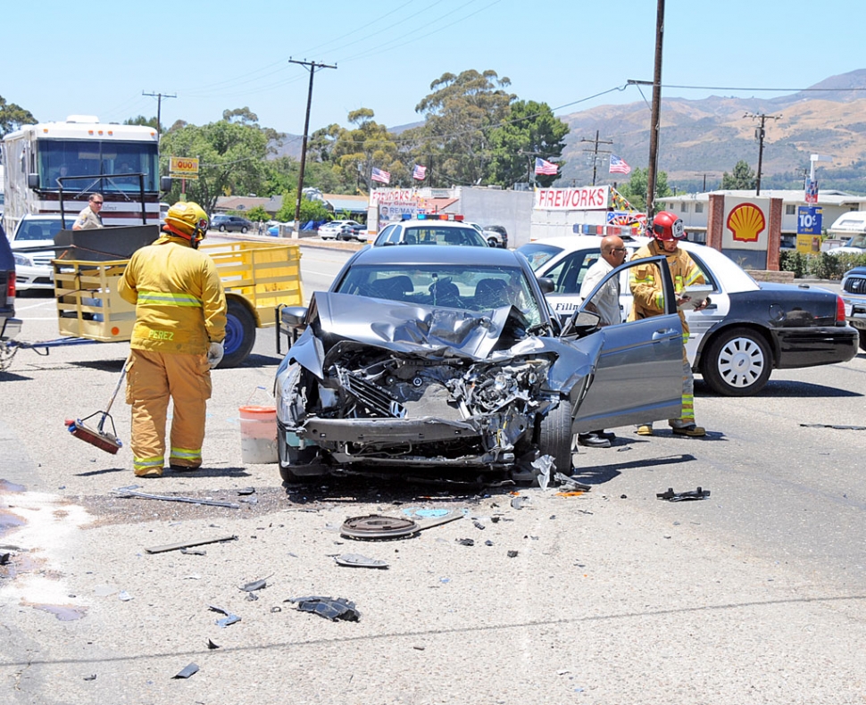 A serious accident occurred at the intersection of C Street and Highway 126, Saturday. A pickup and a Honda were involved in a head-on collision at about 10:30 a.m. The male driver of the pickup was transported to hospital by ambulance. No report was available on the condition of the driver of the Honda or the pickup. Extensive damage was done to both vehicles.