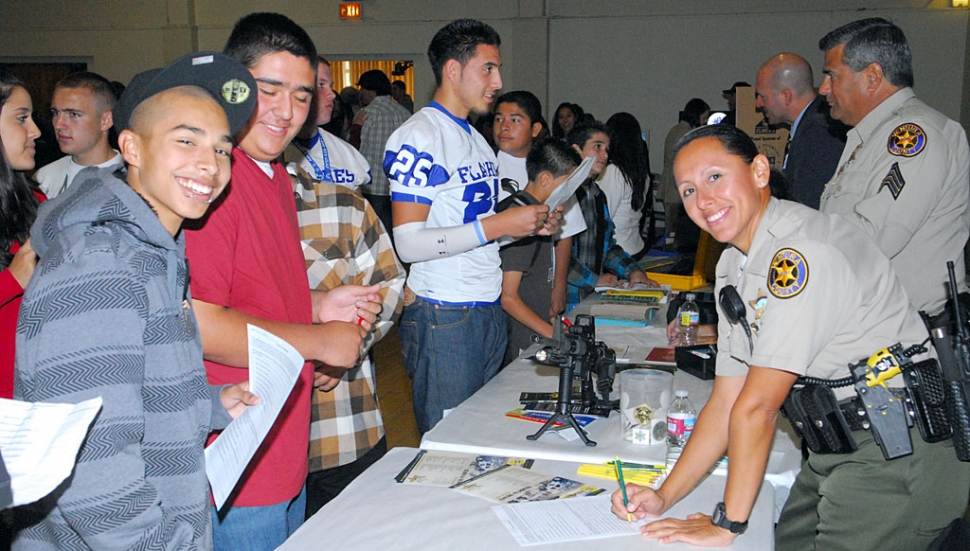 The Ventura County Sheriff Dept. was just one of many organizations to attend Career Day 2009 at Fillmore High School.