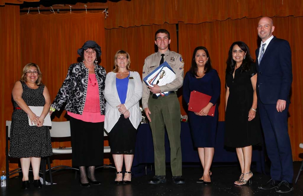 Explorer of the Year Nick Bartels, center.