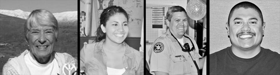 (l-r) Sarah Hansen, Citizens of the Year; Amanda Hernandez, Student of the Year; Brian Hackworth, Officer of the year; Billy Gabriel, Firefighter of the Year.
