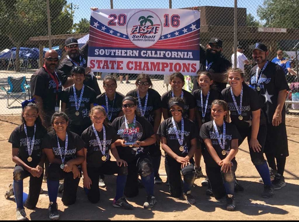 The Fillmore Girls Softball 12U All Star Team competed in last weekend’s ASA State Championship Competition in Lancaster, Ca. They went undefeated and earned the State Championship title. They are now preparing for their Regional competition on July 15th-17th in San Diego, Ca.
