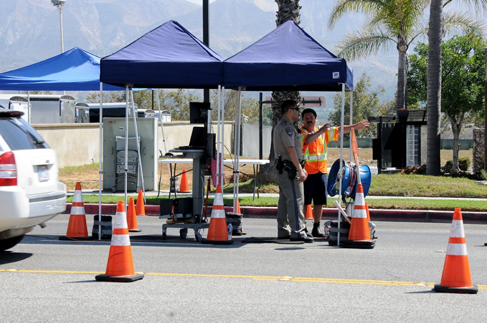 For several hours Tuesday, the California Highway Patrol halted one lane of eastbound traffic on Hwy. 126 near Olive Street. The purpose for the diversion was not explained but involved several vans, canopies, and police vehicles.