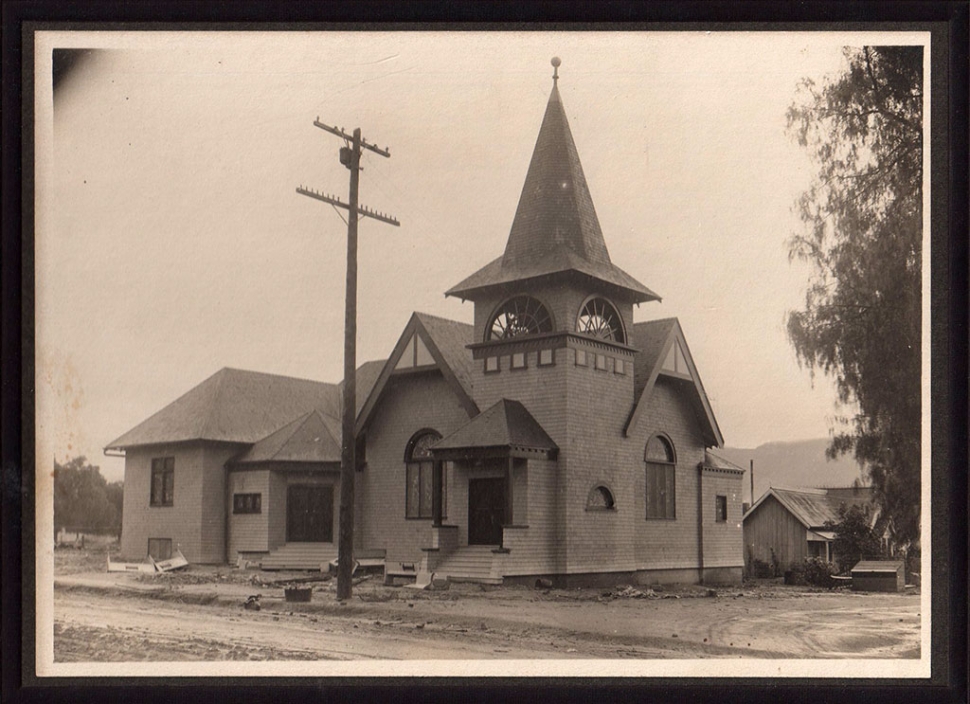 The First Presbyterian Church on Sespe and Clay Street. The original church building was destroyed by a fire in 1912. Photos courtesy Fillmore Historical Museum.