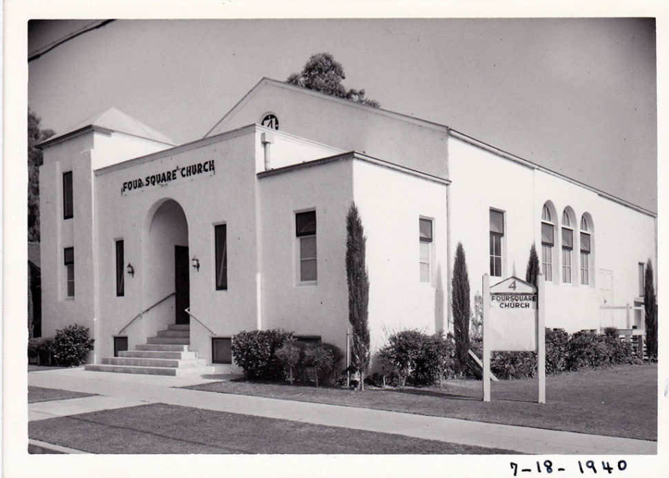 New Foursquare Church on Sespe circa 1940.