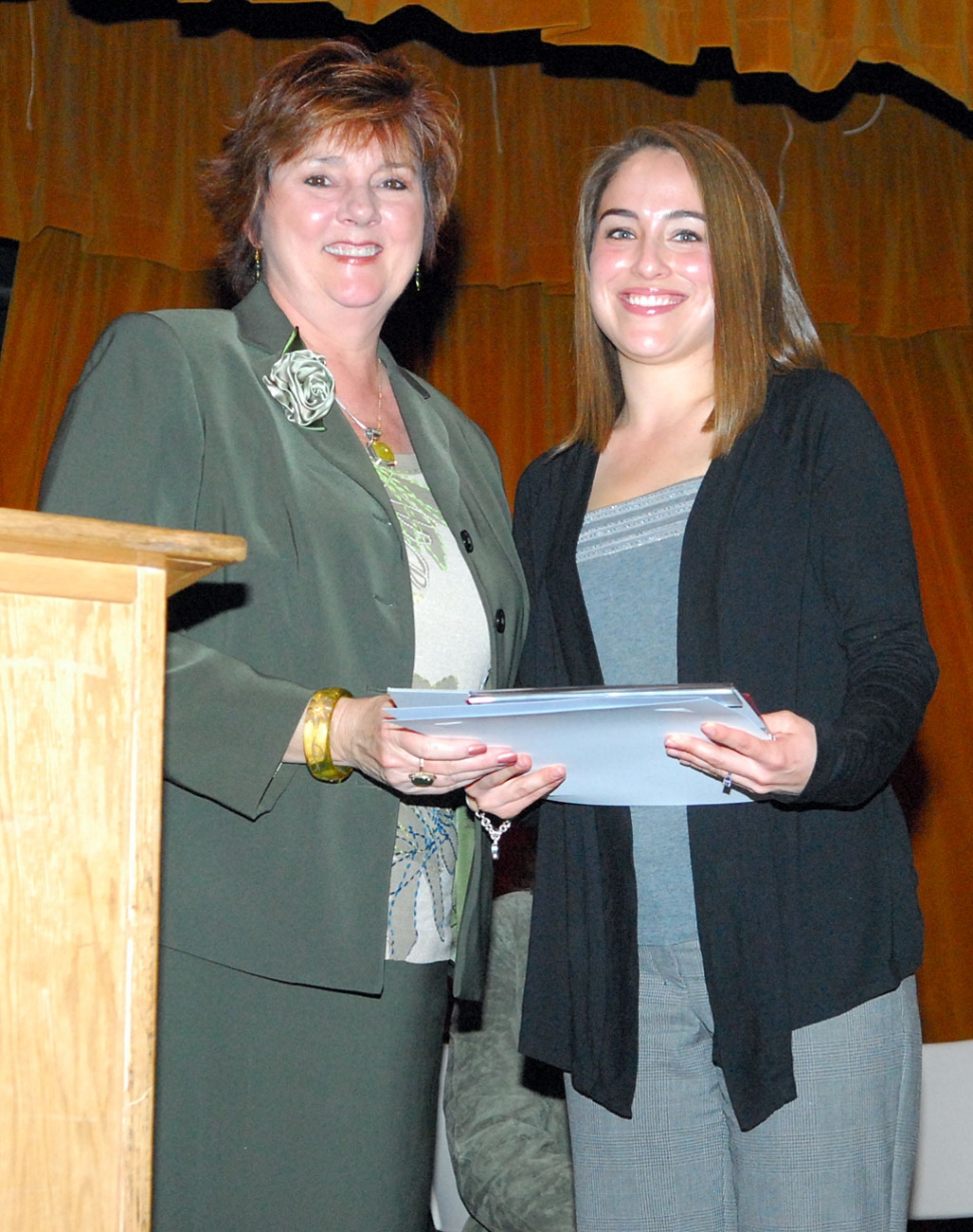 City Employee of the Year Angela Mumme and Supervisor Kathy Long.