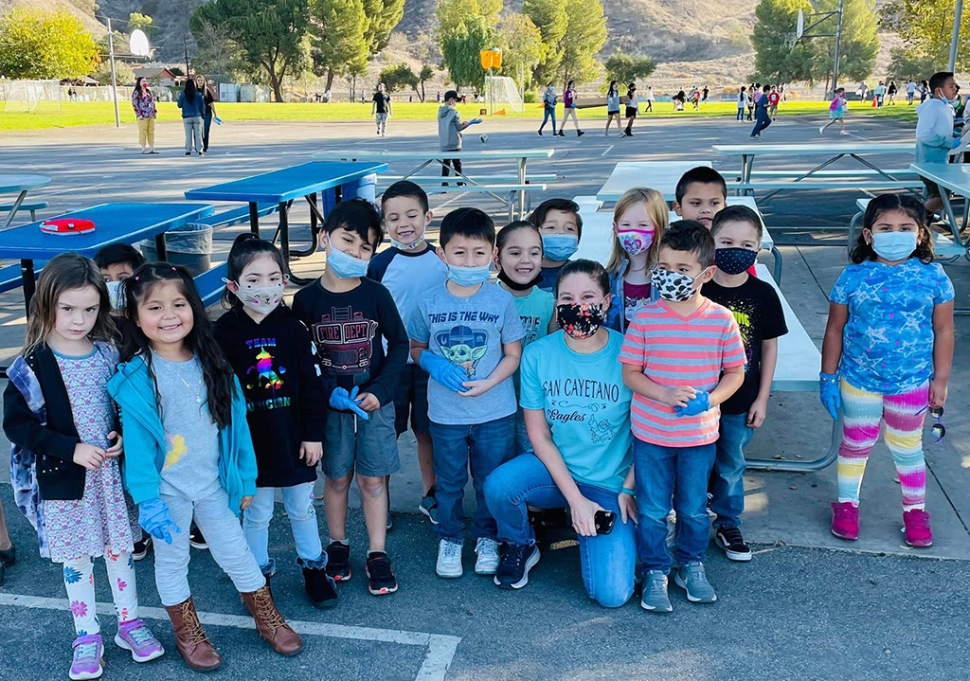 Last week San Cayetano students and staff participated in a school clean-up effort. This was a great opportunity to beautify the lovely school. Pictured above are some of the students who helped in the clean-up. Photos courtesy San Cayetano School website.