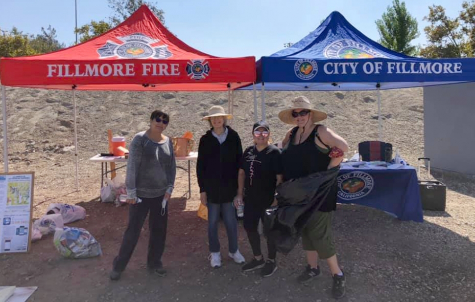 On Saturday, September 18th, from 9am to noon, the City of Fillmore along with Fillmore Fire Department participated in Coastal Clean-Up Day. Residents gathered at Shiells Park to help clean the riverbeds and creeks throughout Fillmore. They collected nearly 400 lbs of garbage. A special thank you to all who came out to help. Pictured above is Lani Farr, Darlene Lopez, Theresa Robledo and Fillmore Parks and Recreation Coordinator Krista Martinez who helped in the clean-up. Photos Courtesy City of Fillmore Facebook Page.