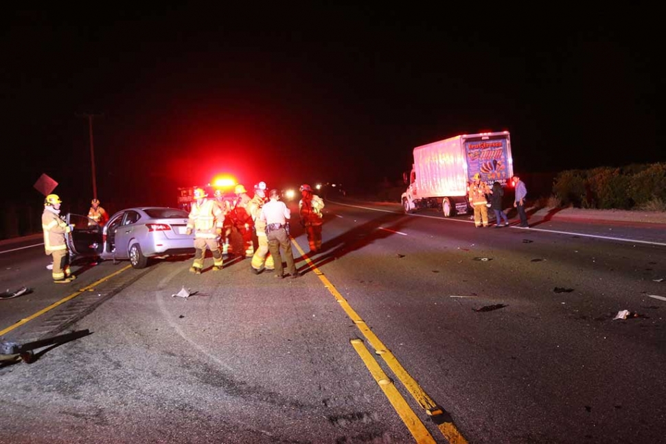 An accident at Highway 126 and Hopper Canyon Road took the life of one. Photo courtesy Sebastian Ramirez.