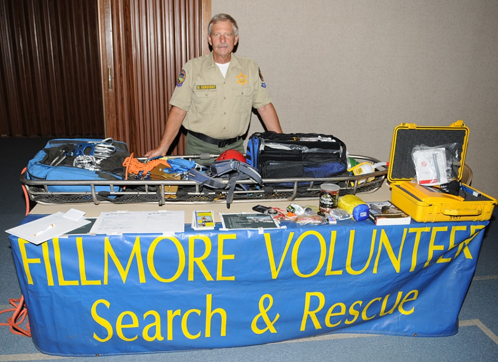 Fillmore Volunteer Search & Rescue attended the Community Preparedness program, offering materials and literature about the organization.
