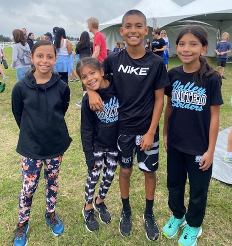 The Fillmore Condors Cross Country Team competed at the USATF Junior Olympics on December 10th, 2022. Pictured above are some of the students who participated in the competition: Itzel Abrego, Iztel Arana, Abel Arana, and Anika Uribe. Not pictured, Ayden Bara. Photos credit Fillmore Condors.