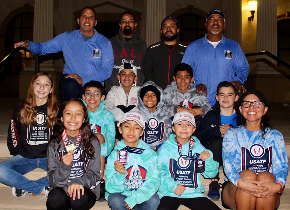 Pictured is the team showing off their awards in front of Fillmore City Hall. Congratulations Condors! Left to right - back row: Coaches Phil Ramirez, Ben Garcia, Gerardo Flores and Felix Zuniga, runners Noah Flores, Diego Rodriguez, Leah Barragan, Diego Felix, Abel Arana and Ayden Barajas. Bottom row: Carolina Lucy Zuniga, Destina Guzman and Coach Connie Guillen. Not pictured: Lindsey Ramirez and the Theobald sisters.