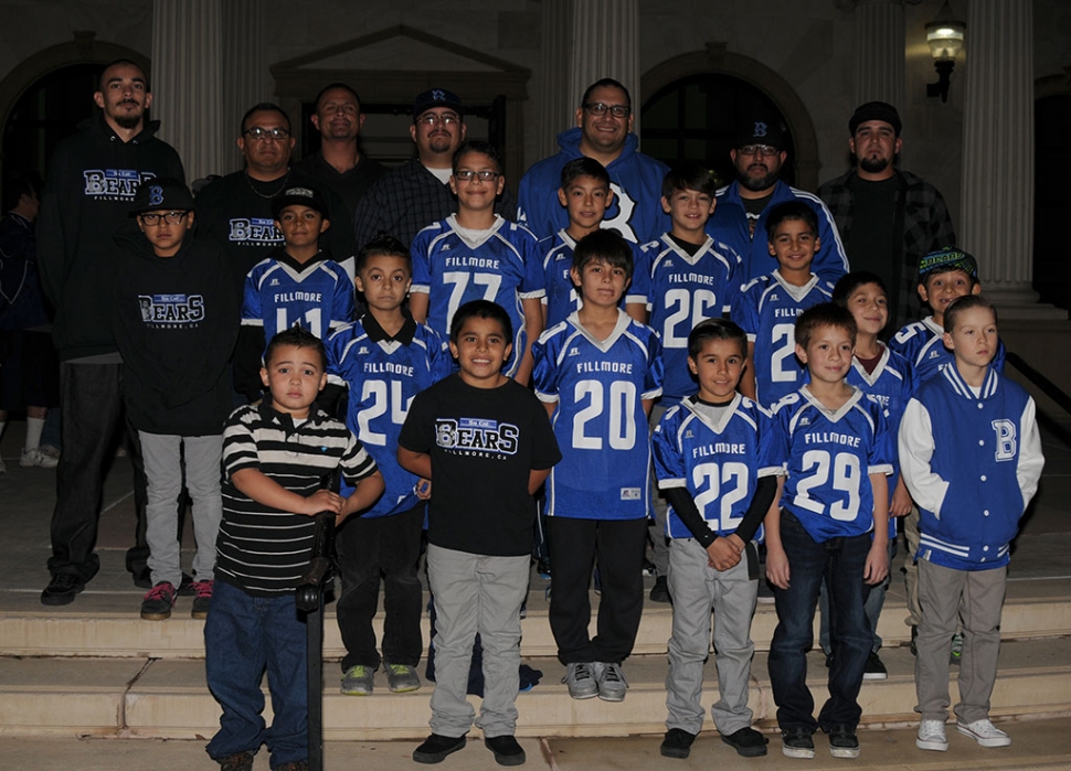 The Fillmore Bears Pee Wee Division Pacific Football League.